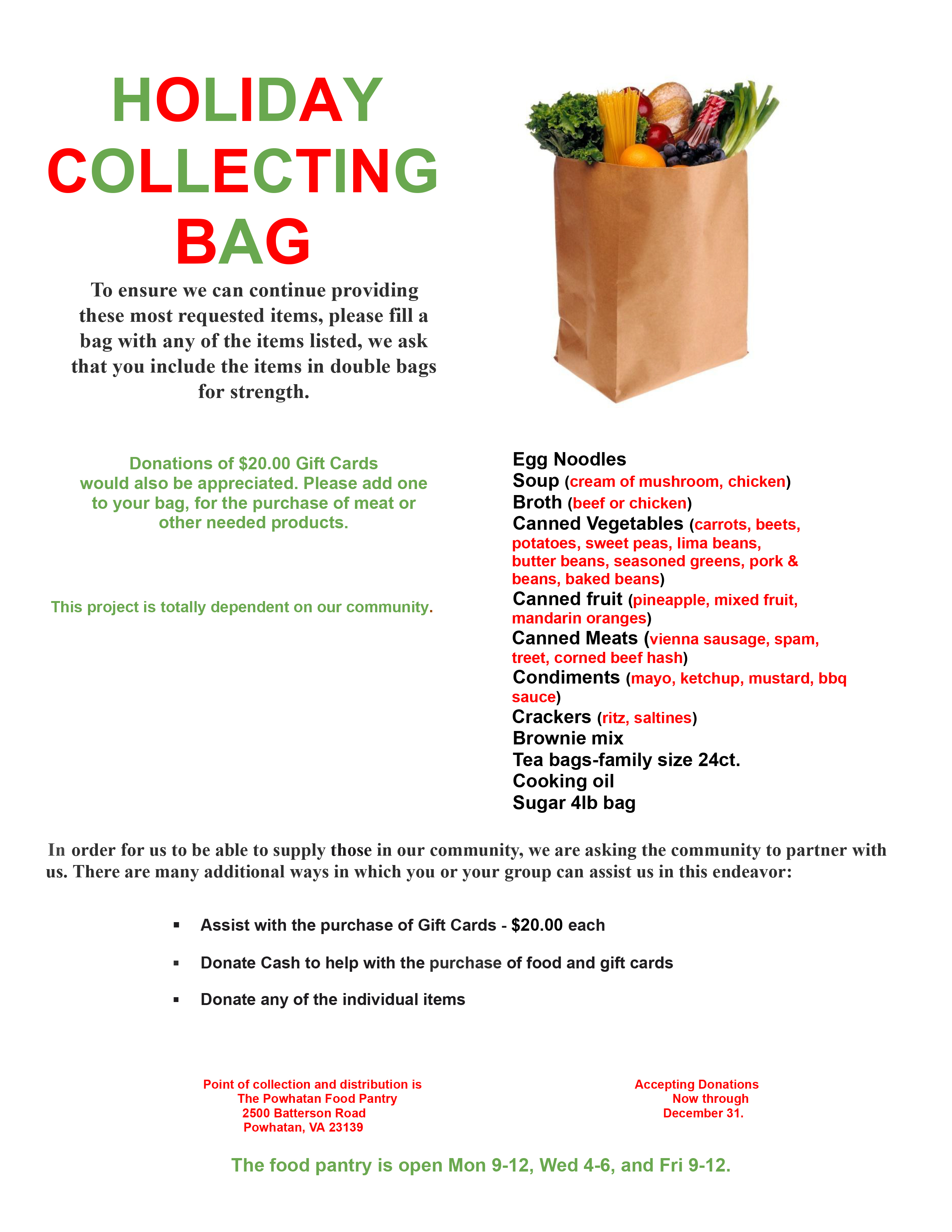 powhatan food pantry
